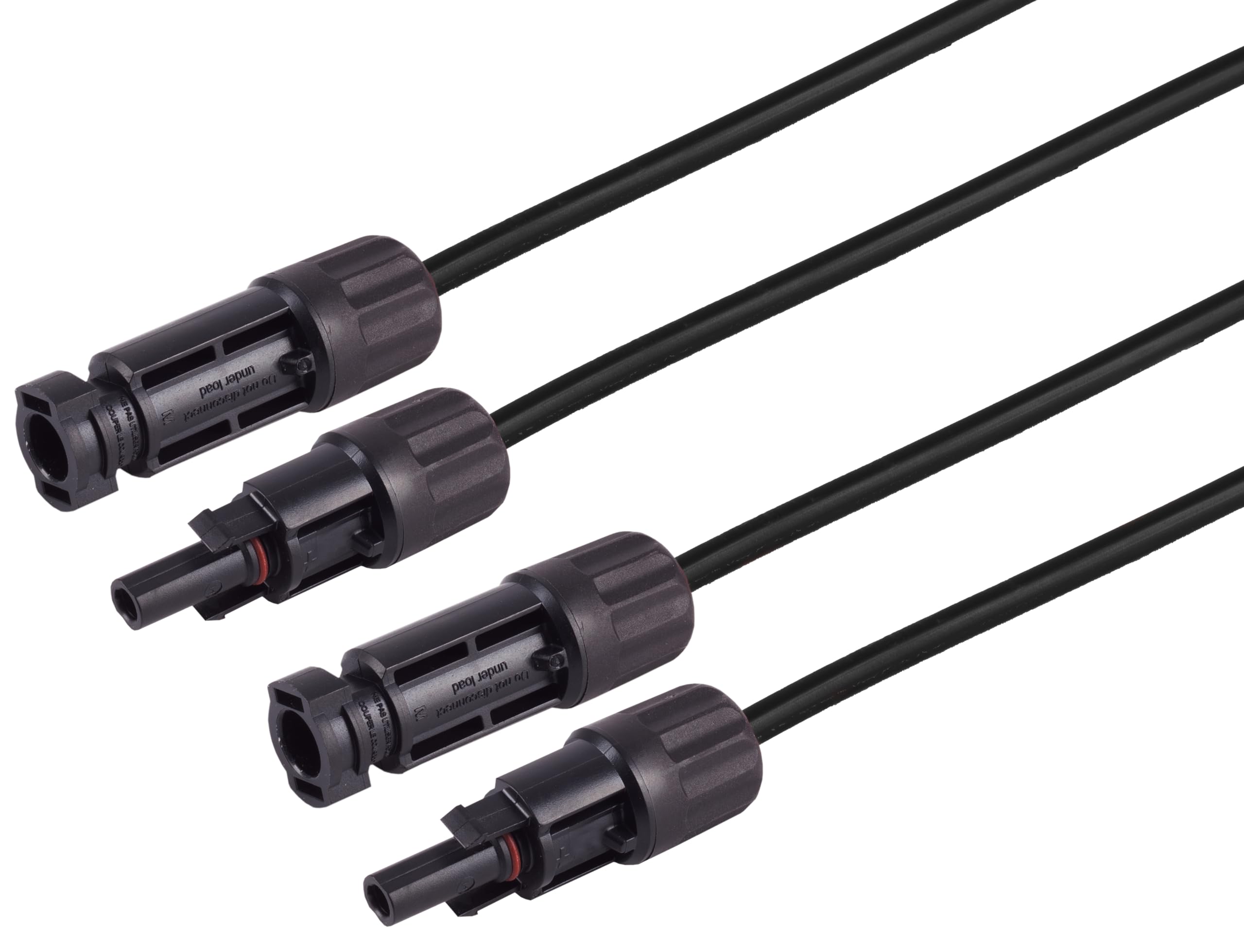 1 x 15 m - PV4 przedłużacz zestaw 4 mm² H1Z2Z2-K IEC 62852 do instalacji fotowoltaicznych, bezhalogenowy, odporny na promieniowanie UV, IP68, Tinned Copper, izolacja XLPO