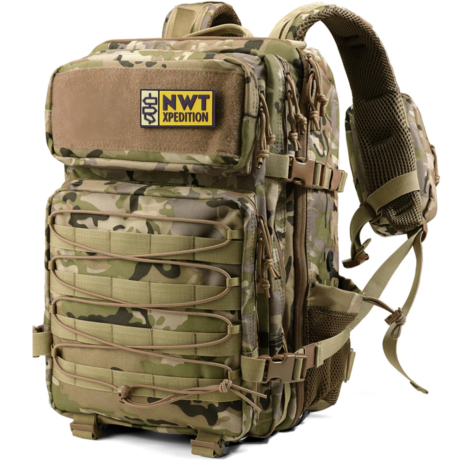 NWT XPEDITION Men Backpack,Sturdy Work & Molle Laptop Pack for Hiking Camping Travel Gym