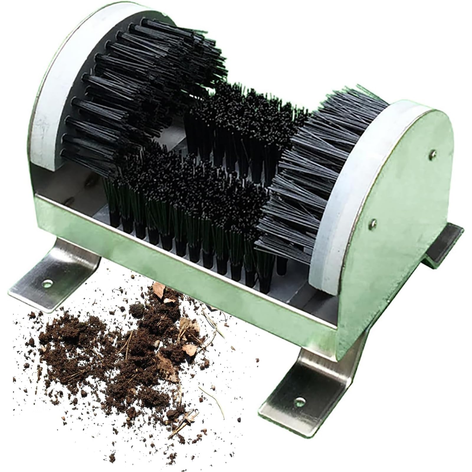 Limpiador de botas resistente con cepillos de 3 lados para eliminar el barro profundamente, ideal para casa de campo, jardín, entrada y puerta delantera