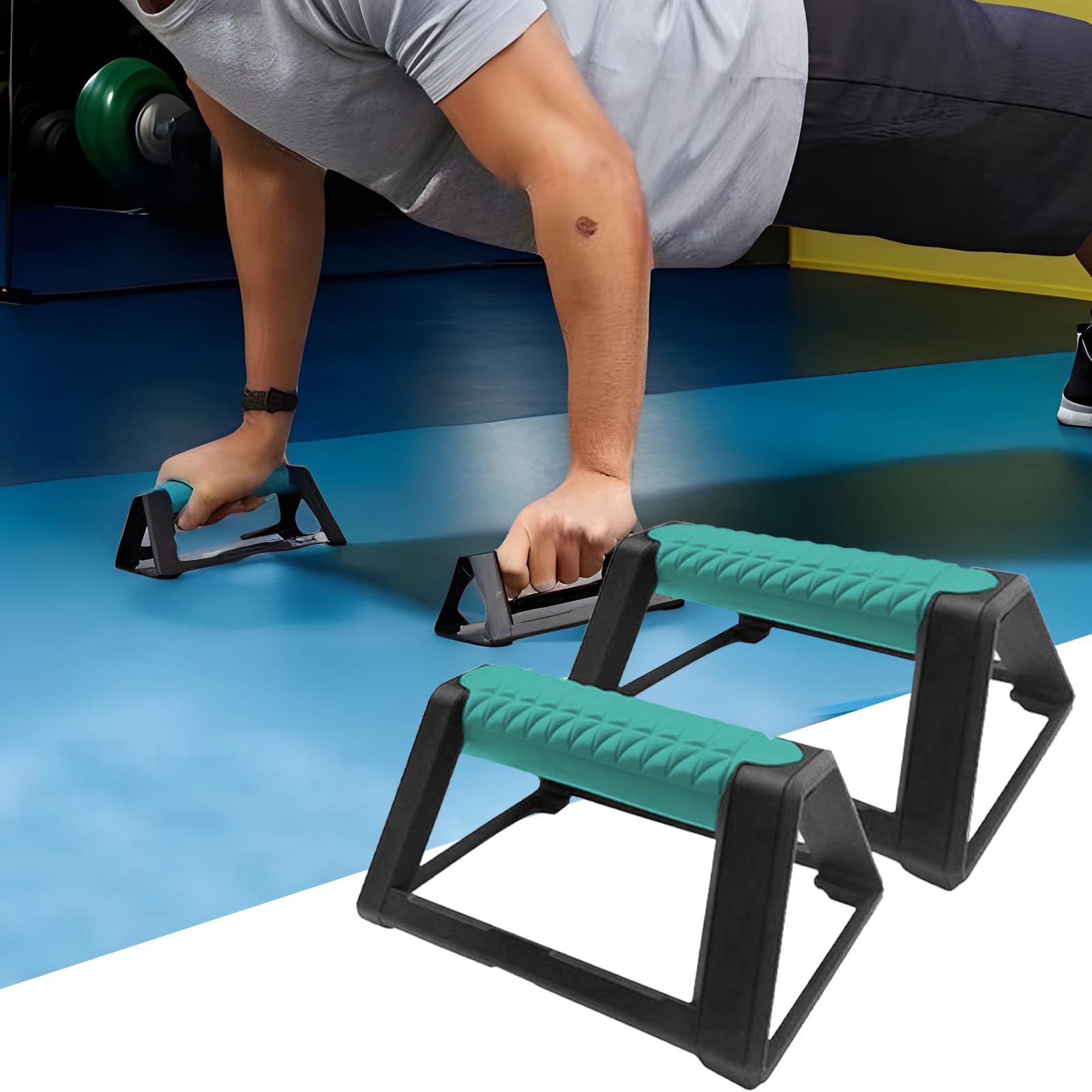 Barras de empuje: de entrenamiento de fuerza portátil resistente, cómodos soportes de ejercicio de agarre manual | ergonómica en forma de H en forma de H de fortale