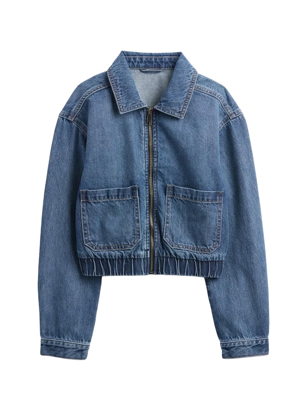 Girls' Denim Bomber Jacket