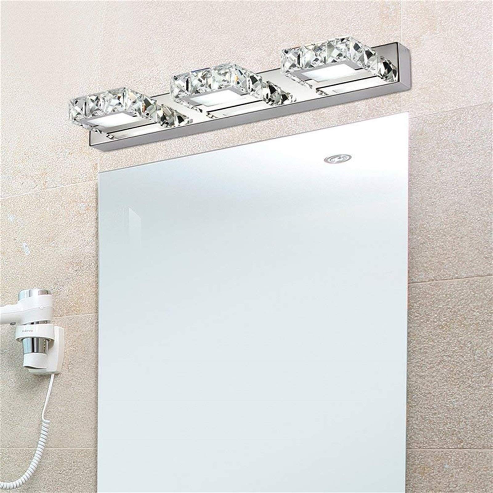 9W kryształowe oświetlenie lustrzane Led Vanity Light lustro do łazienki sypialnia toaletka lustro reflektor światło (rozmiar: 46 cm)