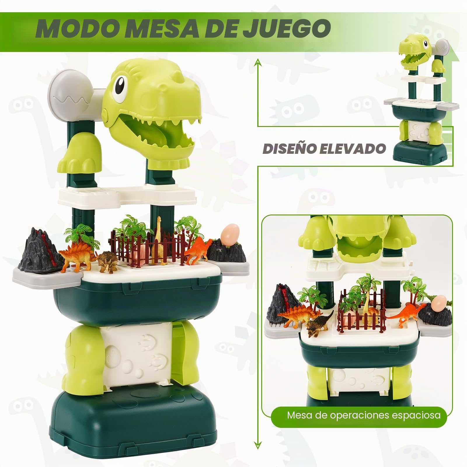 Dinosaurios Juguetes para niños de 3 a 8 años.22PCS Realistas de Dinosaurios con Volcán, Juguetes de Dinosaurio,Huevo de Dinosaurio y Caja de Almacenamiento.Regalo para Niños y niñas