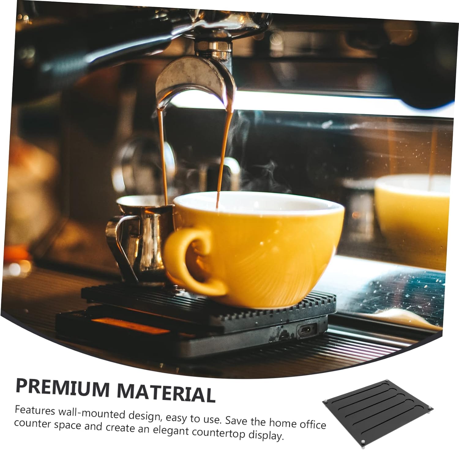 COLLBATH Wall-mounted Acrylic Coffee Capsules Rack Space-saving Organizer for Neat Countertops Transparent Design for Easy Access to Your Favorite Coffee