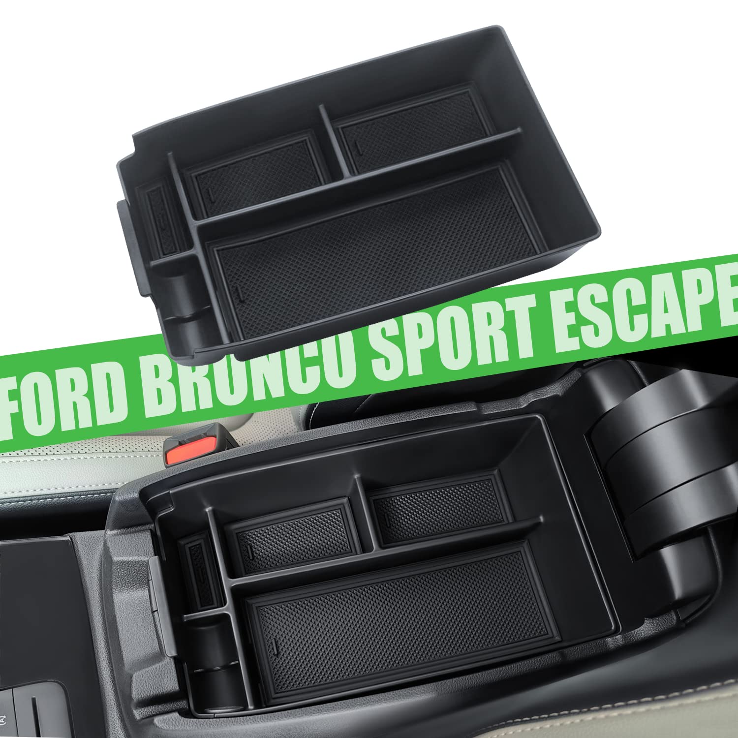 Buy Htufrey Center Console Organizer Tray Fit for Ford Bronco Sport 2021 2022 and Ford Escape