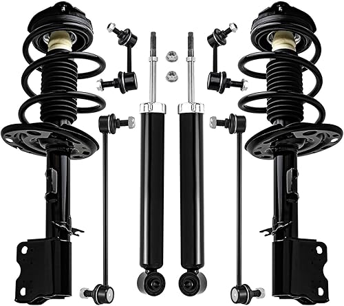 Miniatura 201 de Detroit Axle - Kit de puntales delanteros de 6 piezas para Chevrolet Aveo Aveo5 Pontiac G3 Wave, barra estabilizadora, varillas de acoplamiento