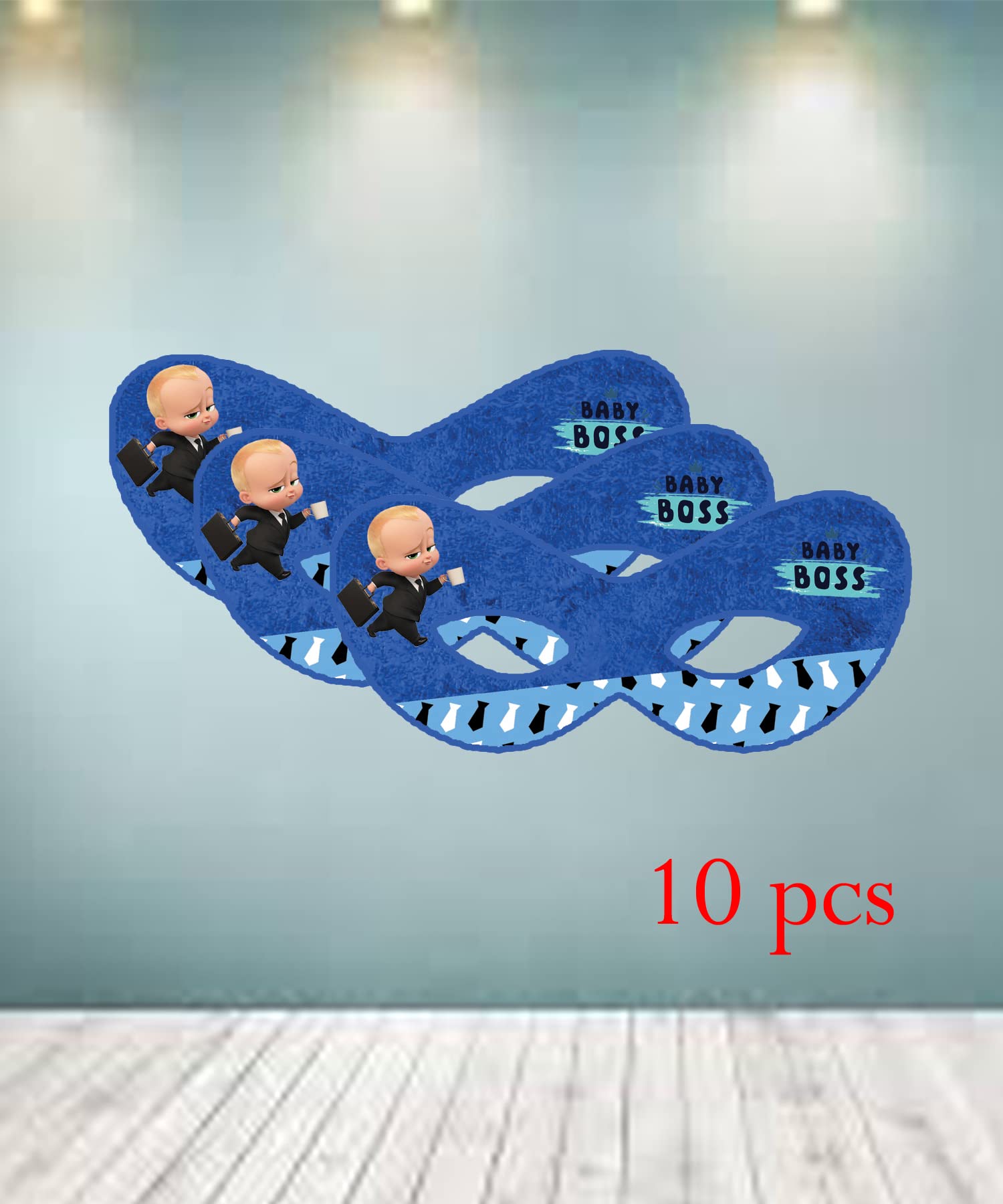 Wonder Party Props Boss Theme Birthday Decoration Eye Mask - 10 pcs