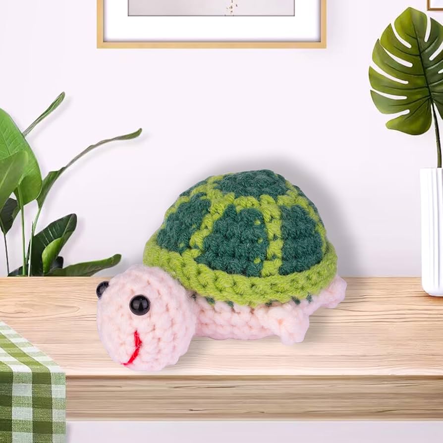 Amazon.com: MuMyer Funny Crochet Turtle Doll, Handmade Emotional