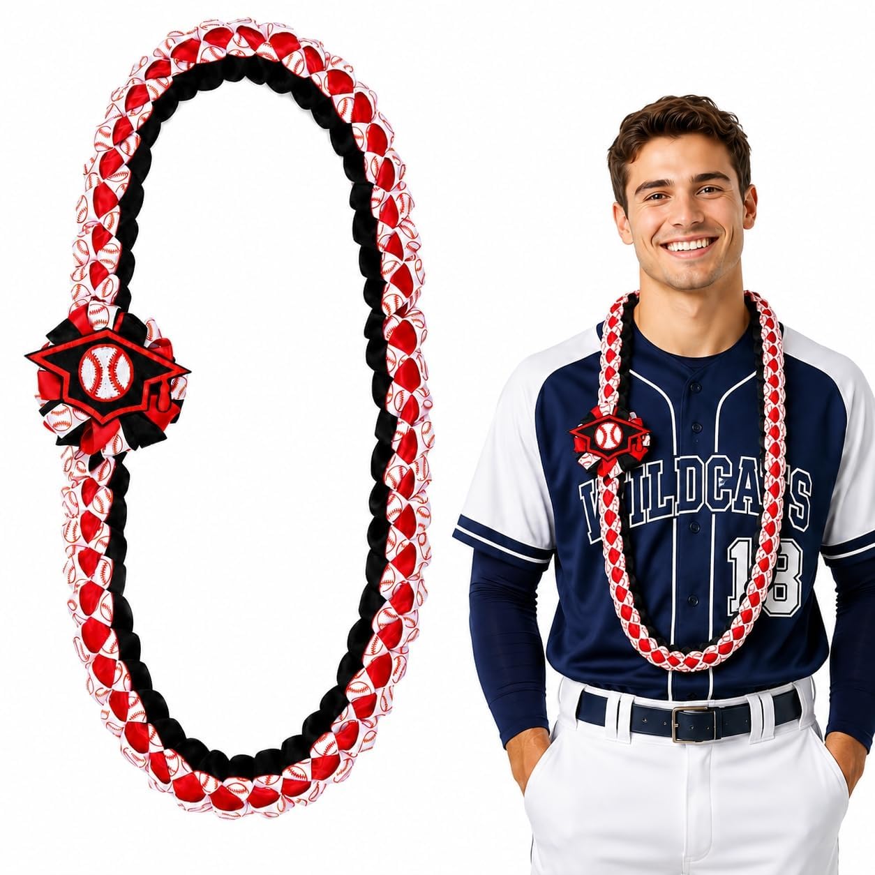 趣味・スポーツ・実用 Making Ribbon Leis and Other Gifts Amazon.com: Baseball Graduation Lei 2026, Sports Ribbon Lei for