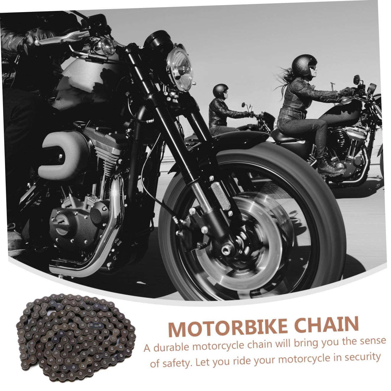 ibasenice Gliedrige Motorradkette aus Langlebigem Material Robust und Rostgeschützt Gliederkette für Einfache Montage und Hohe Funktionalität