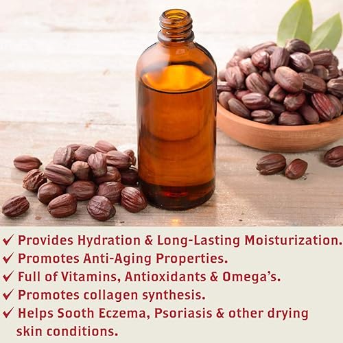 Miniatura 4 de Olivia Care Suero de aceite de jojoba  100% natural, puro y prensado en frío  para cara, cuerpo y cabello  Infundido con antioxidantes, vitamina A,