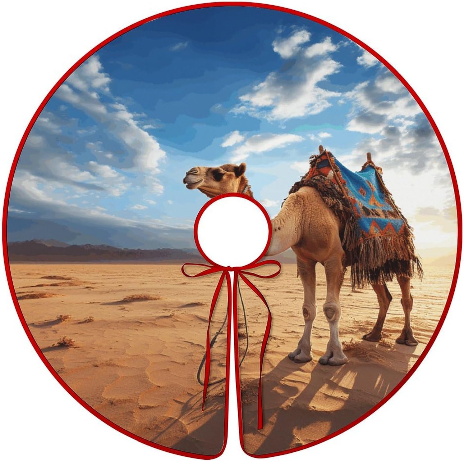 Christmas Tree SkirtCamel Skyclassic Fashion Tree Skirt Painted Multifunctional Christmas Tree Skirt