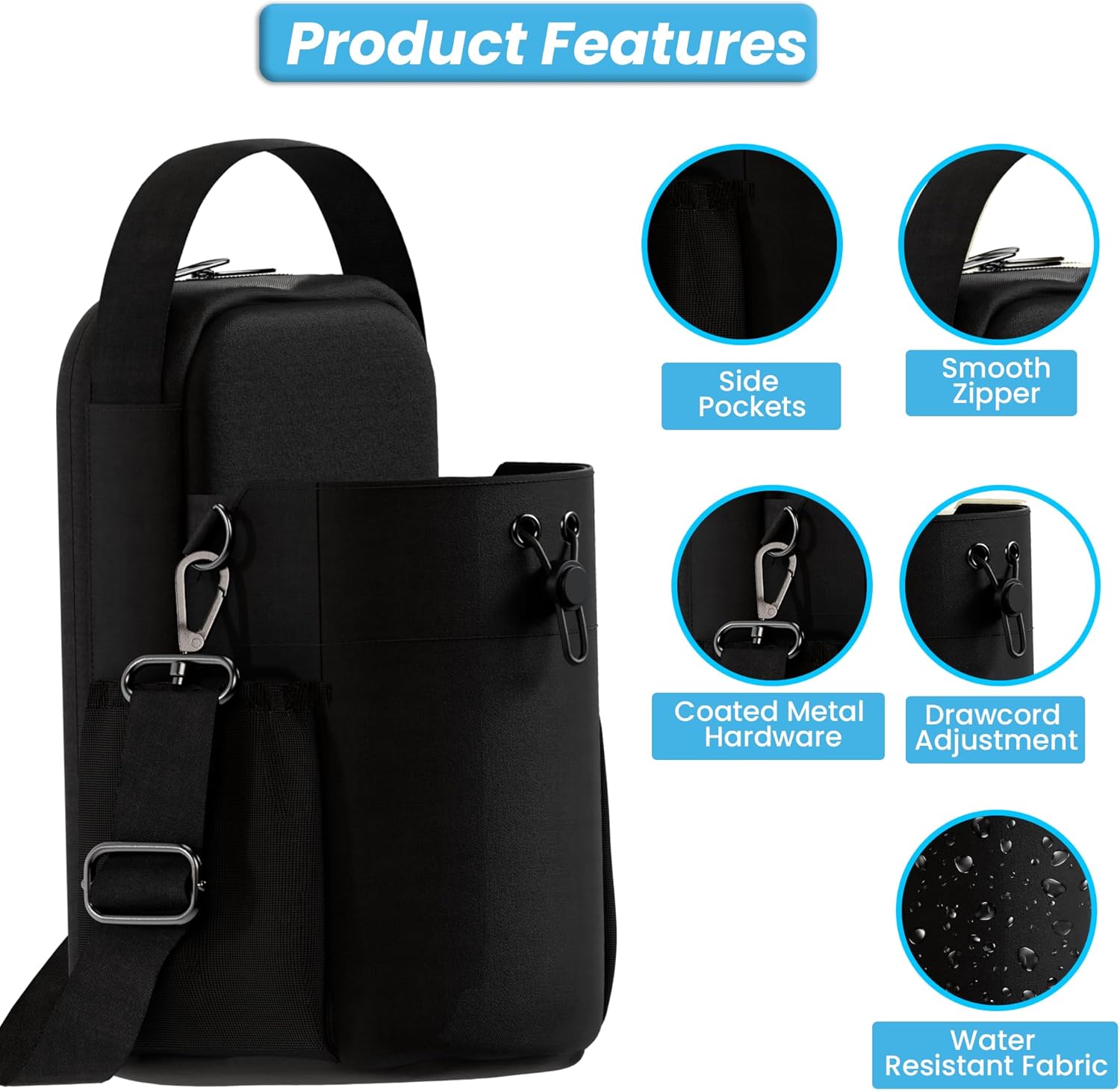 CORDOBA & CO., Magnetic Gym Bag Man Woman, Super Strong Magnetic Bottle Bag, 11LB Weight Capacity, Crossbody Gym Water Holder - Image 5