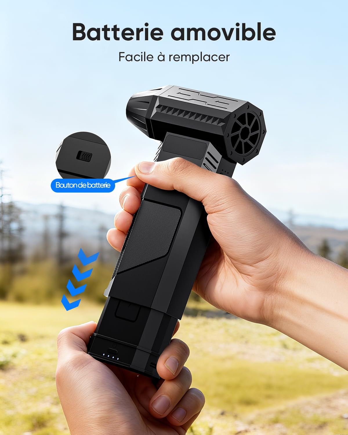 Souffleur à Air Comprimé avec 2 Batteries Modulaires, Flux D'Air Puissant 220 G+, 2 Buses MagnéTiques, 3 Vitesses, Led – Souffleur Batterie pour Clavier, Pc, Voiture Et Appareils éLectroniques