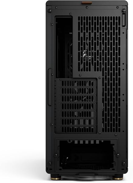 Fractal Design North Charcoal Black - Wood Walnut front - Mesh side panels - Two 140mm Aspect PWM fans included - Type C USB - ATX Airflow Mid Tower PC Gaming Case - 4