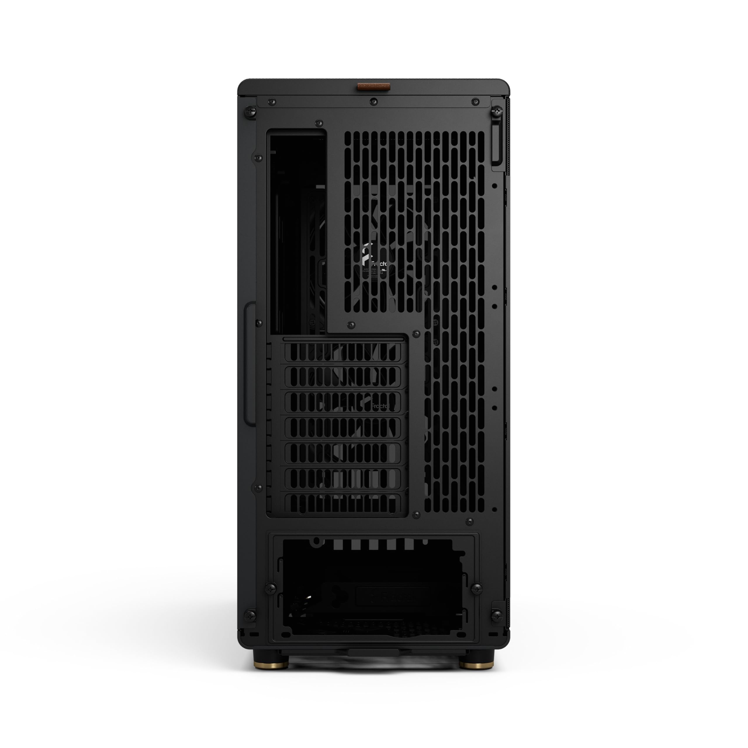 Fractal Design North Charcoal Black - Wood Walnut front - Mesh side panels - Two 140mm Aspect PWM fans included - Type C USB - ATX Airflow Mid Tower PC Gaming Case - 4