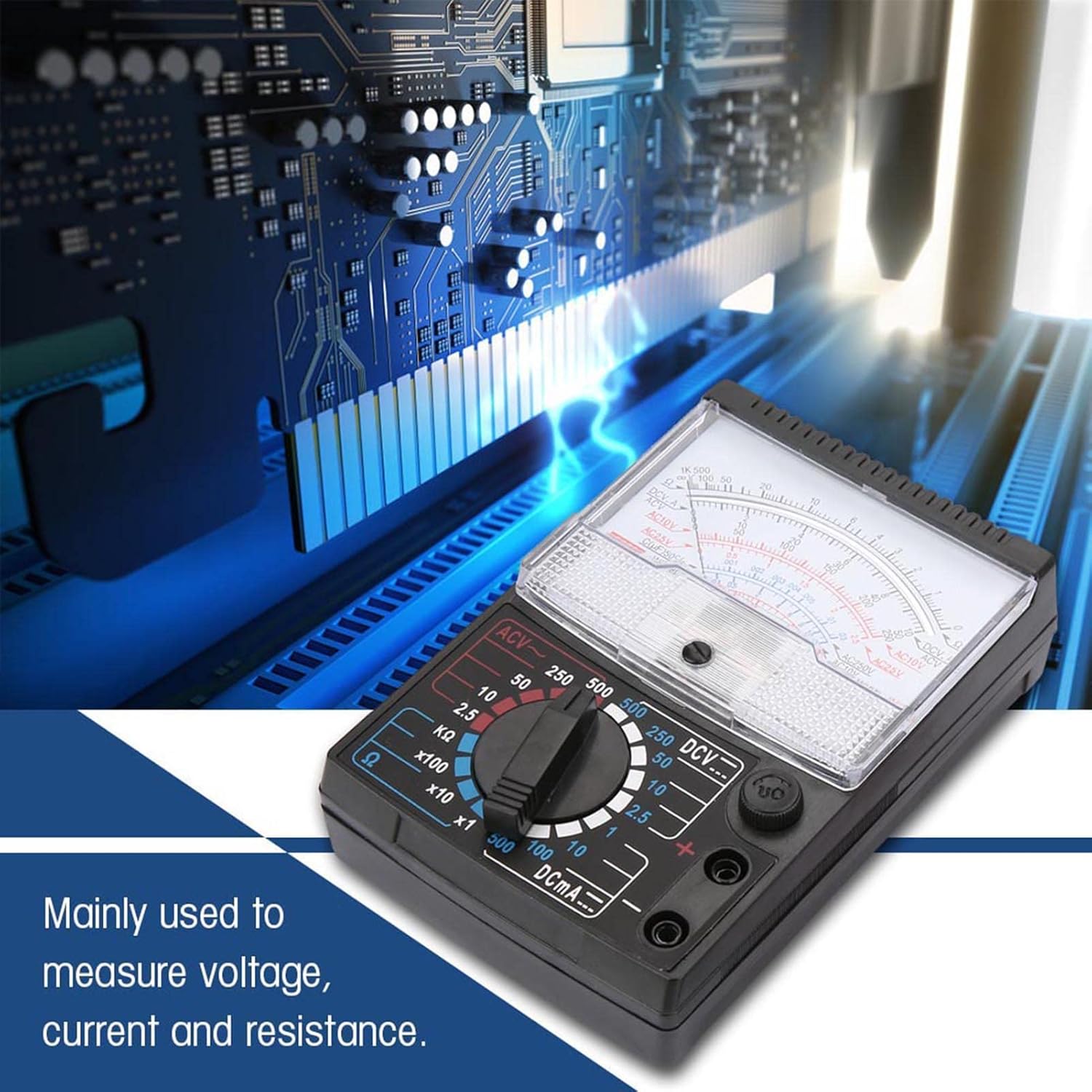 DC AC Voltage Multimeter, Analog Pointer Multimeter Multitester AC DC Voltage Resnce Testing Instrument Pointer Multimeter