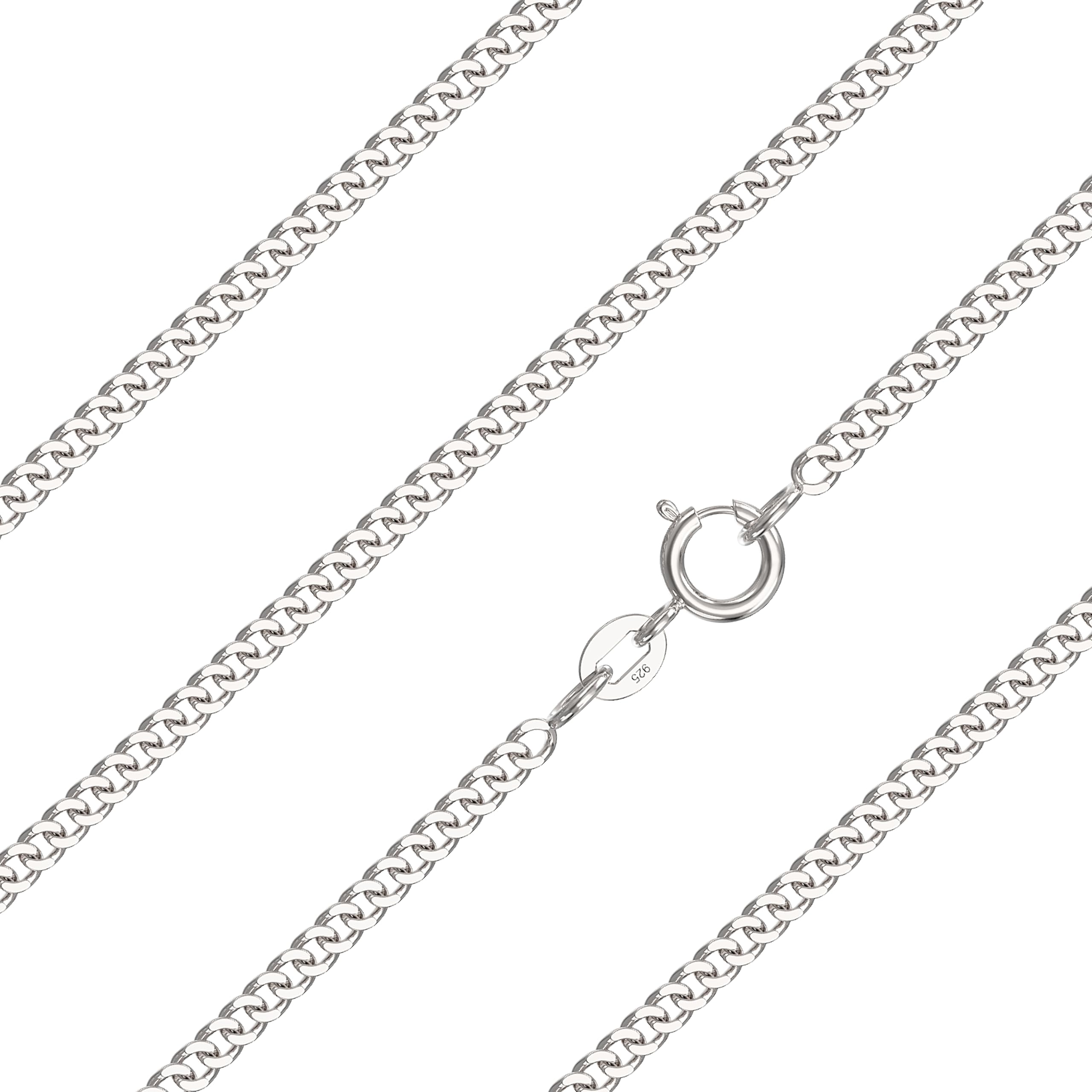 925 Sterling Silver Necklace, 0.7 – 2mm, 16 – 30" Chains | For Layered Looks, Gifts or Pendant Replacement