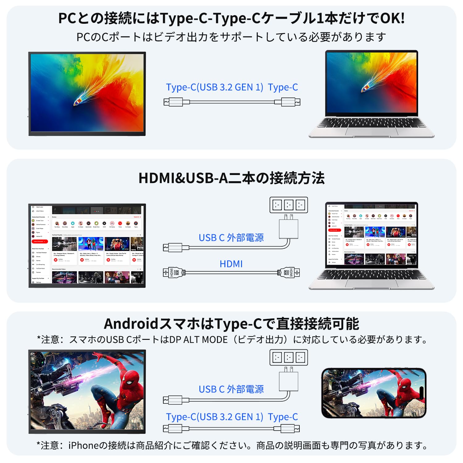 Amazon.co.jp: KEEPTIME モバイルモニター 10.5インチ FHD1280P