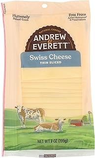 Andrew & Everett Thin Sliced Swiss Cheese, 7 oz