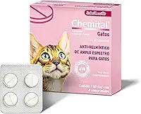 Vermífugo Chemital para Gatos 4 Comprimidos
