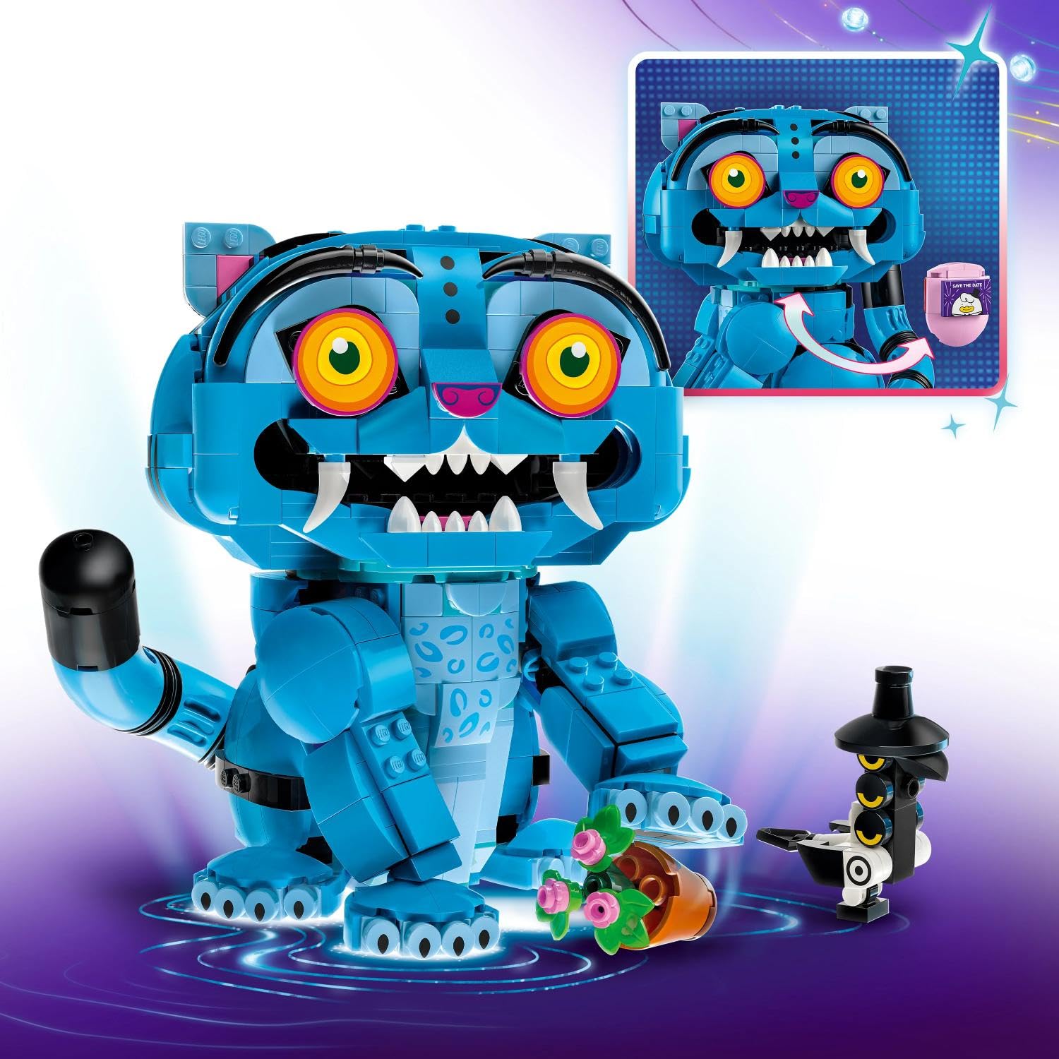 LEGO KPop Demon Hunters Derpy la Tigre e Sussie la Gazza - Gioco K-Pop con 2 Animali e Vaso di Fiori - Decorazione da Cameretta - Regalo per Bambine e Bambini da 9 Anni in su a Tema Musicale - 72537