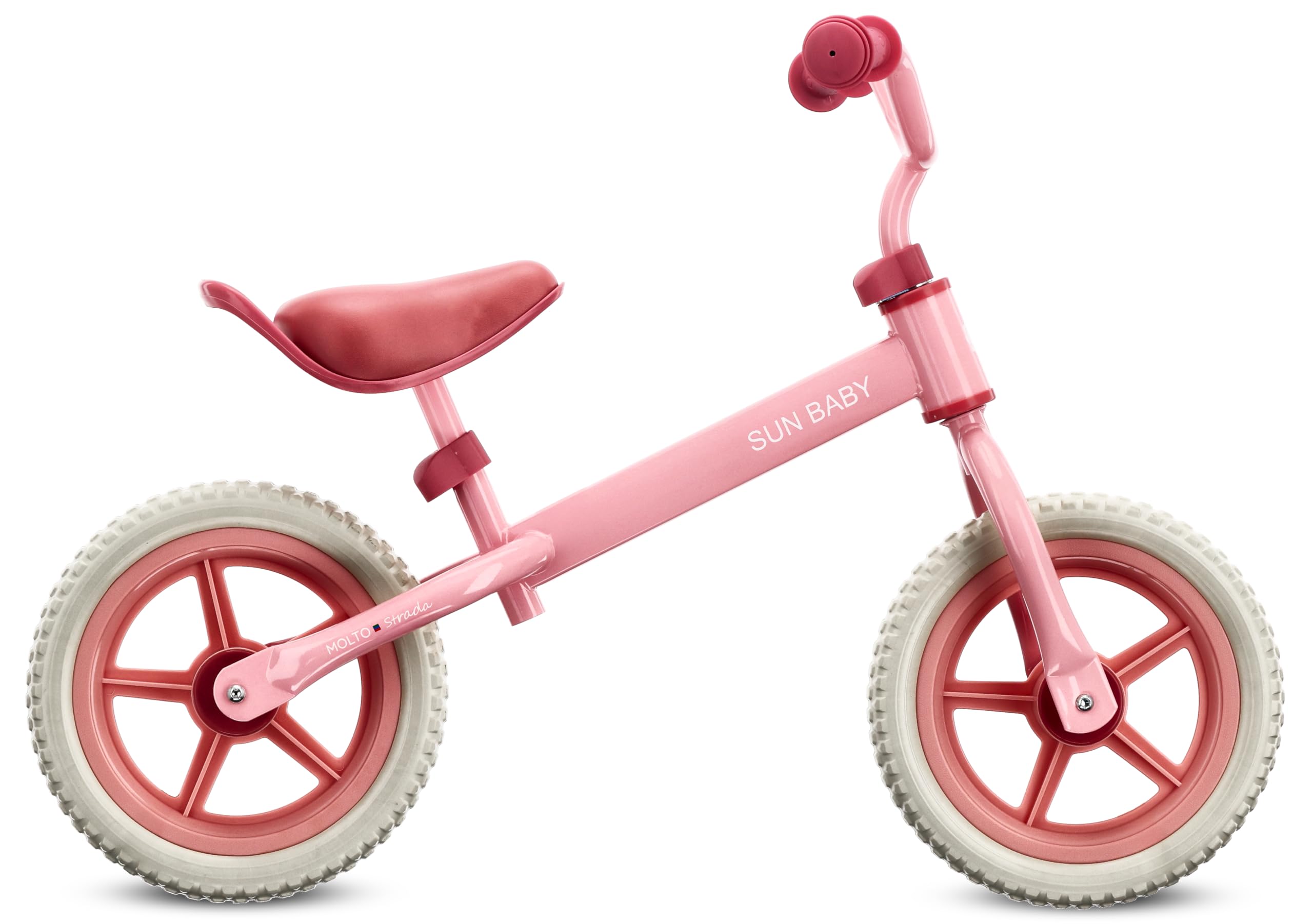 sun baby Molto Strada Bicicleta sin Pedales para Niños 2 Años | máx. 30 kg, Balance Bike, neumáticos de espuma, sillín y manillar ajustables, cuadro de acero