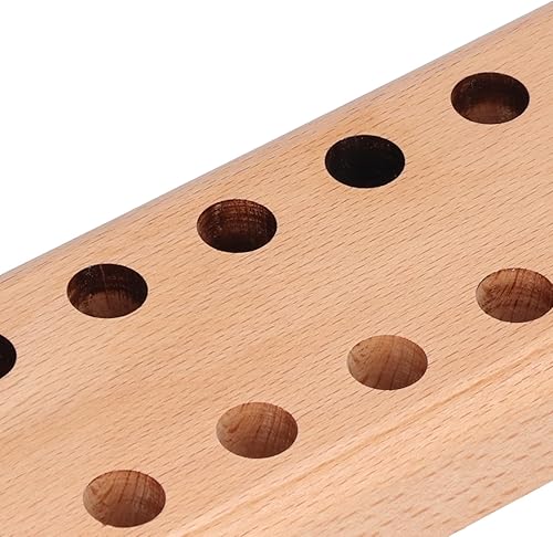 Miniatura 6 de Organizador de alicates, base de madera de pino, soporte para cortador de madera, 16 agujeros para almacenamiento