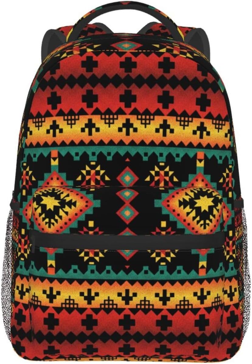 Native American Backpack for Men Women,Casual Travel Hiking Camping Backpacks Lightweight Bookbag