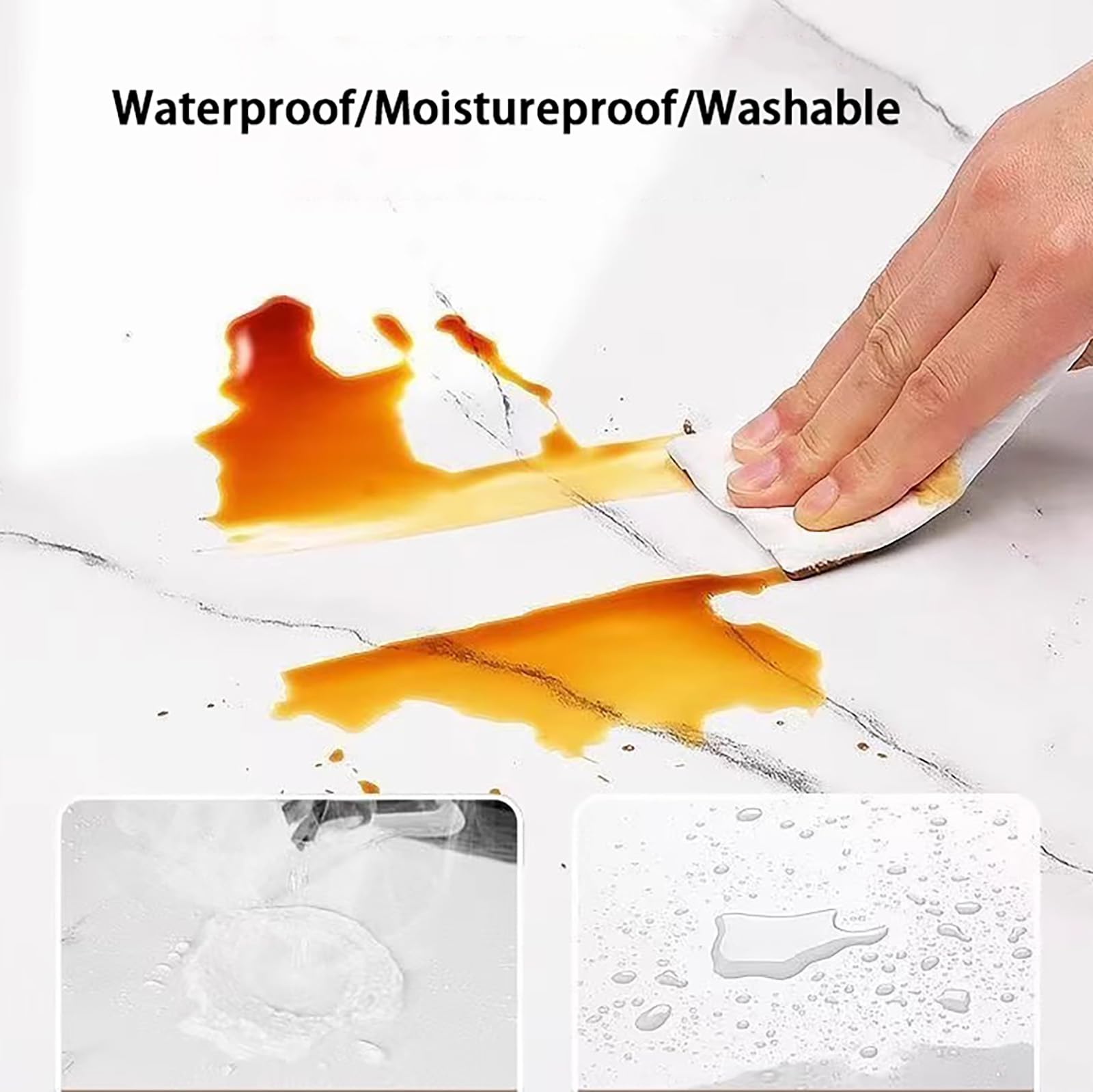 Paneles Tapiz Autoadhesivo Muebles Mármol,2mm Papel Pintado Adhesivo- Rollo De Aislante Termico - Paneles De Pared 3D Impermeable Antihumedad Contacto Papel Decorativo Para Hogar/Dormitorio/Salón