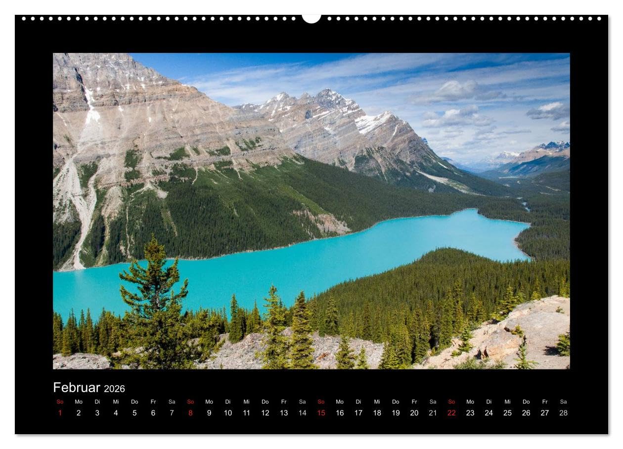 KANADA - Rocky Mountains (Wandkalender 2026 DIN A2 quer), CALVENDO Monatskalender: Bilderreise durch eine faszinierende Bergwelt (CALVENDO Natur)