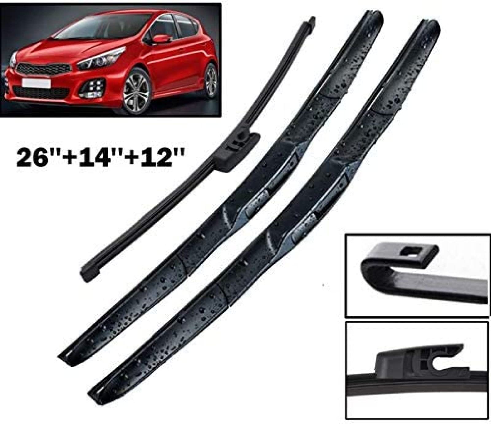 Skoda Fabia Scheibenwischer Vorne Recambo Scheibenwischer Hinten Für Skoda Fabia II/III Kombi Ab 2007 - 400mm Länge Wischerblätter Bosch