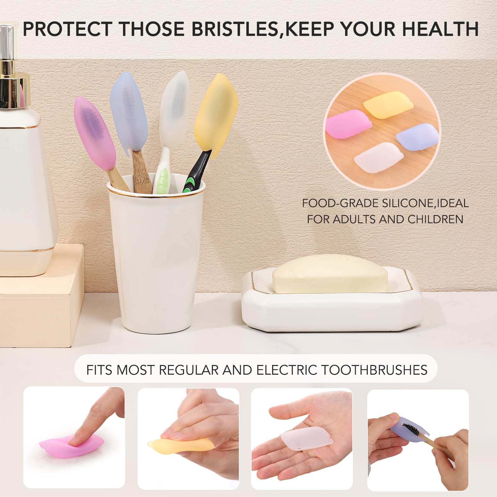 Muslish 21 Pack Travel Bottles for Toiletries, Leak-Proof TSA Compliant Silicone Travel Size Containers for Shampoo and Conditioner, BPA Free with Toiletry Bag (Cream)