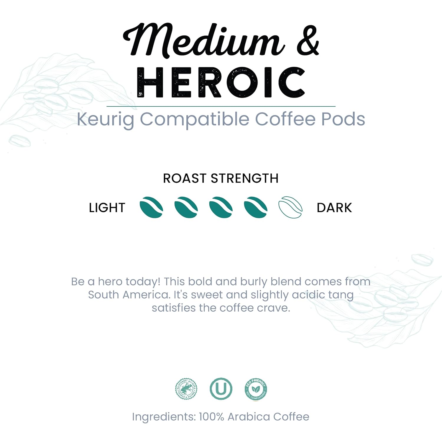Tayst Coffee Pods, Medium & Heroic Medium Roast, K Cups Compatible with Keurig Coffee Maker, Sustainable Single Serve, Pack of 30