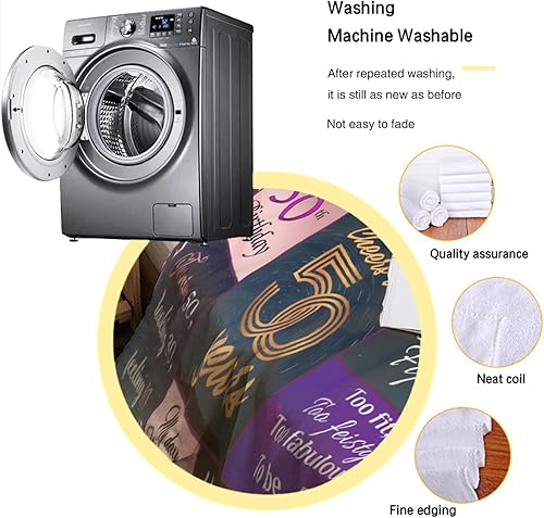 Miniatura 5 de Dogtesl Regalos de cumpleaños número 50 para mujeres, manta personalizada de cumpleaños 50 para ella, regalos personalizados de boda de 50 años de