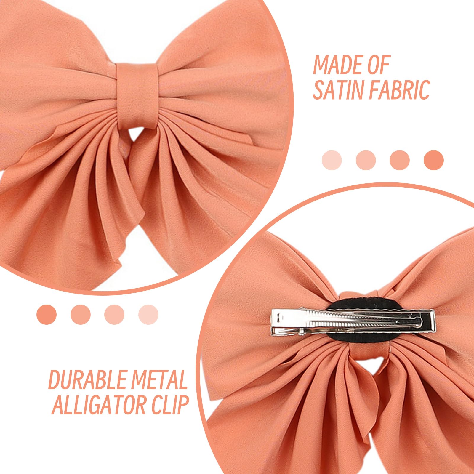 20PCS Accesorios para el cabello para niñas Lazos para el cabello de seda para niñas de 4.5 '' con clip de pico de pato Lazos fáciles de combinar y de estilo para fiestas de cumpleaños, regreso a