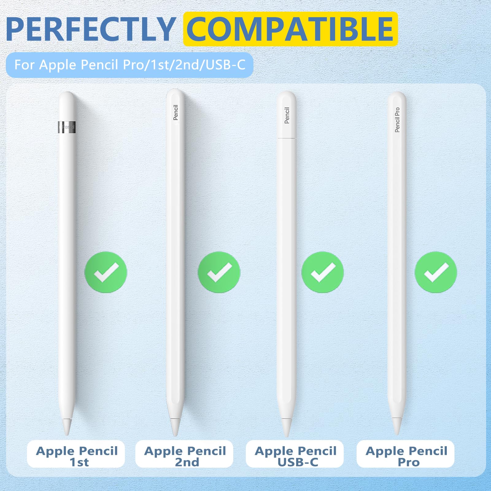 Pacote com 8 pontas para Apple Pencil, pontas de reposição