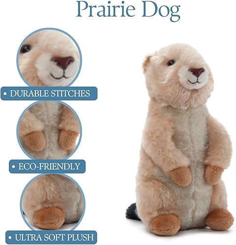 Miniatura 5 de The Petting Zoo Prairie - Peluche de perro de la pradera, regalos para niños, animales salvajes de la vida silvestre, juguete de peluche de perro de