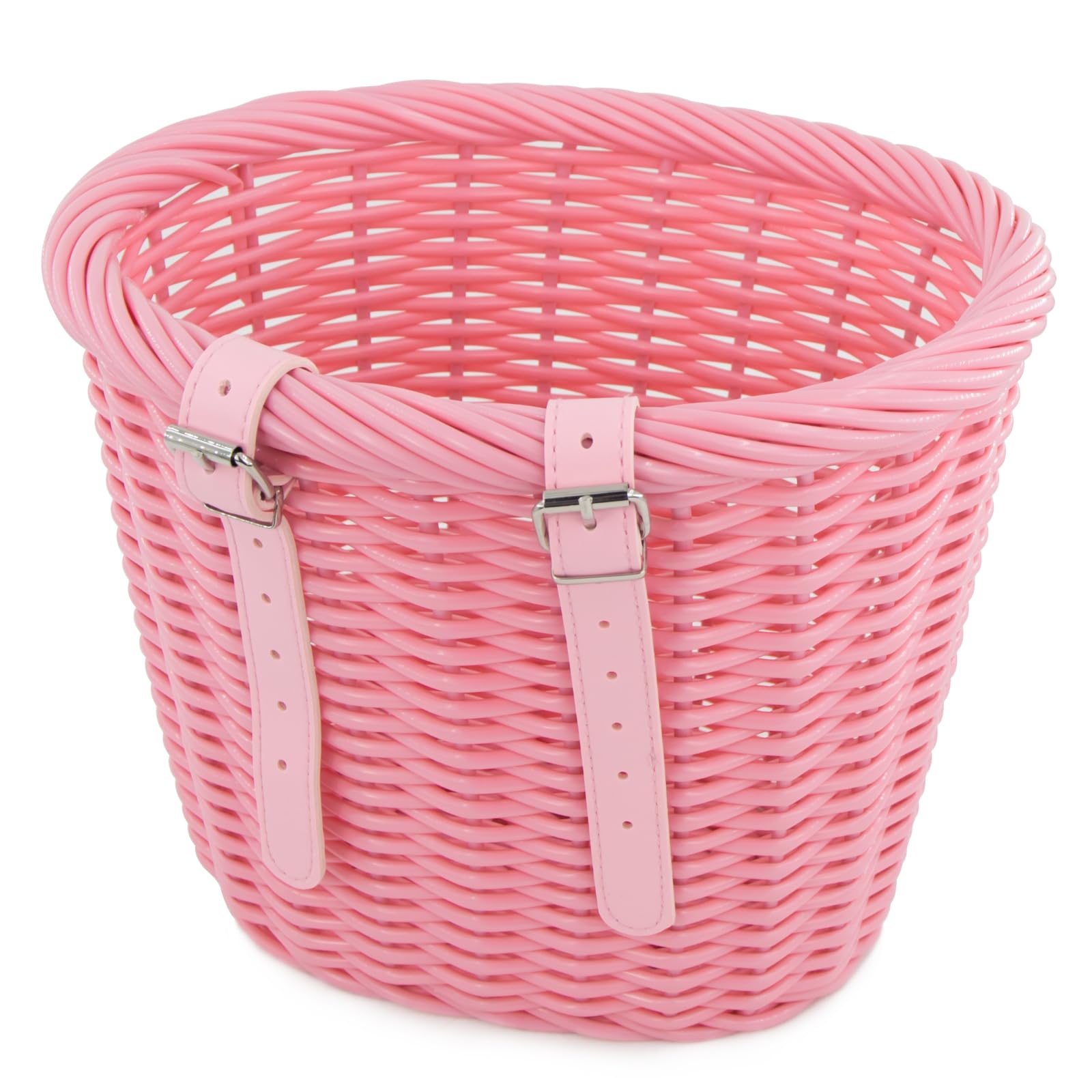 ZUKKA Panier de vélo tissé pour vélos adultes/enfants avec sangles en cuir réglables - Panier de rangement étanche - Multicolore