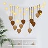 Boho Deko - Makramee WandbehangWandteppich Chic Tapisserie Fransengirlande Mit 3M LED LichterketteHandgewebt Girlande Boho Wanddeko Für Wohnzimmer/Schlafzimmer/Balkon/kinderzimmer(Braun)