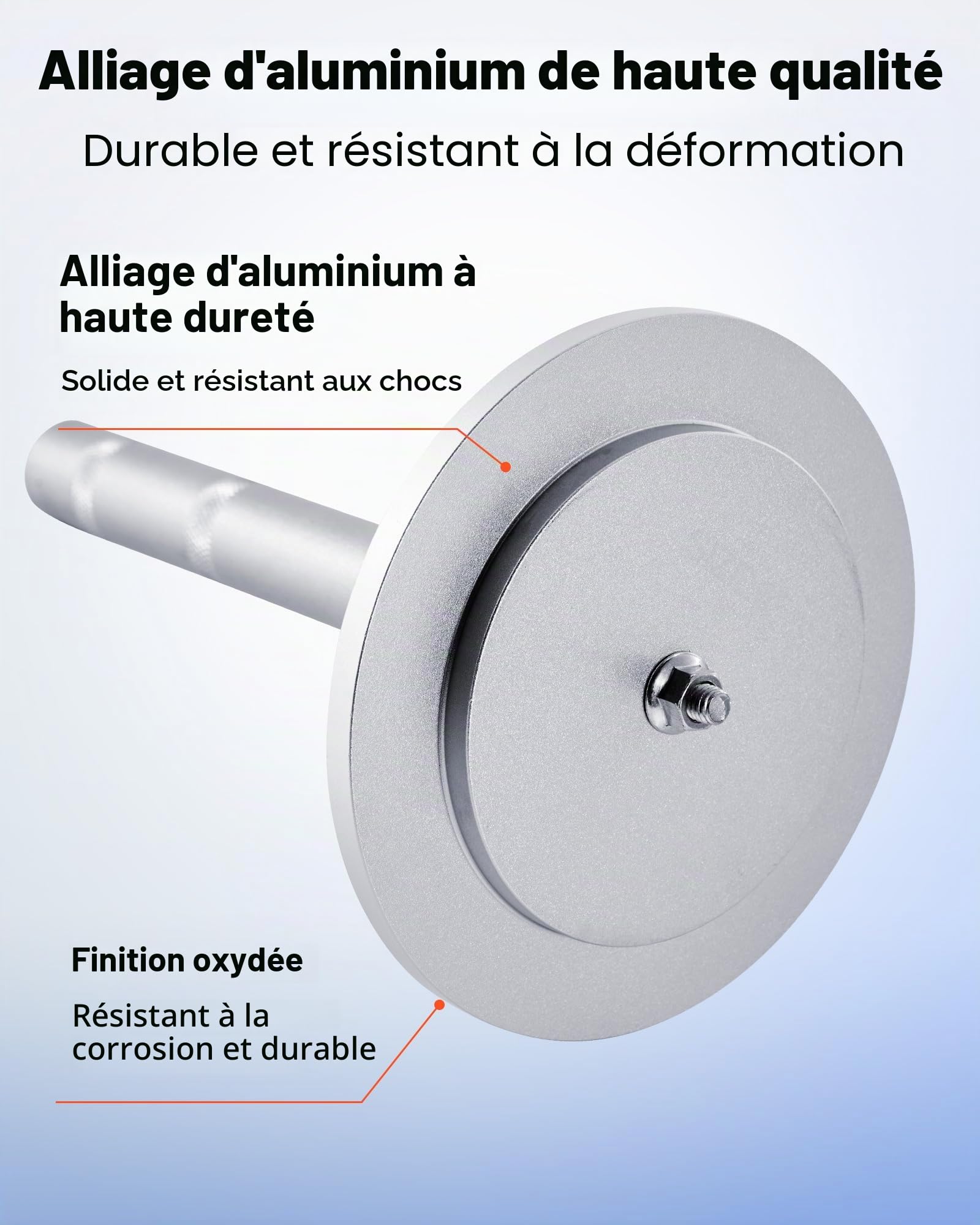VEVOR Kit de Presse à Roulements 7 Pièces, Coffret d’Outils de Démontage et de Montage de Bagues et Joints de Roulements, avec 5 Bagues, Axes de Poignée et Rallonge, pour Entretien Automobile