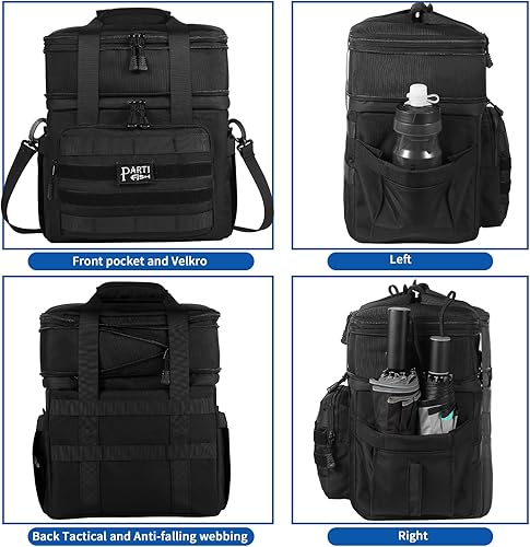 Miniatura 7 de Parti Fish Lonchera reutilizable con aislamiento de 15 litros y 18 litros, escalable, separación seca y húmeda, impermeable, a prueba de fugas, cubo