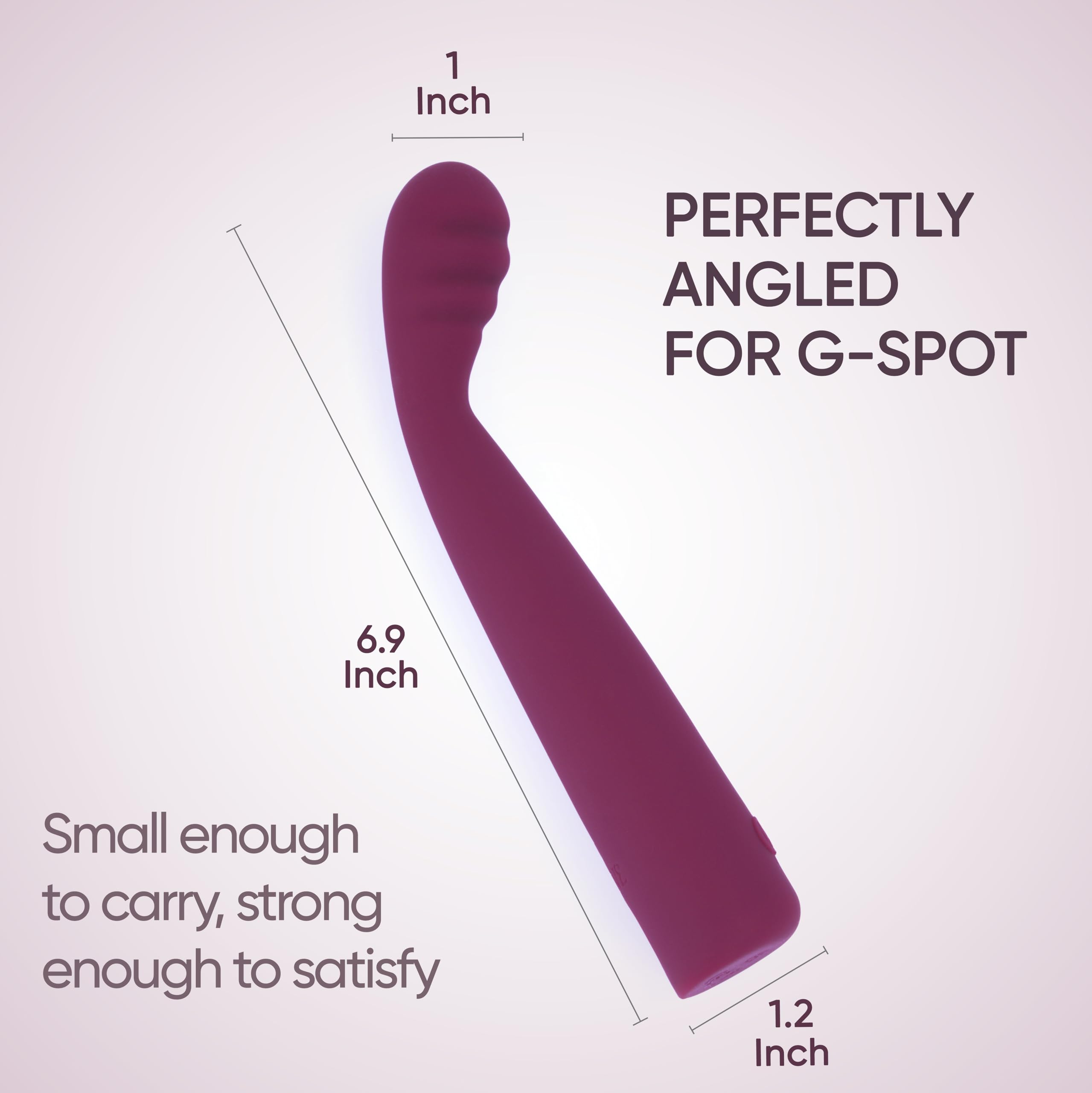 SELOVE – Vibratore Punto G Slim con Testa Zigrinata a Forma di Dito e Collo Flessibile