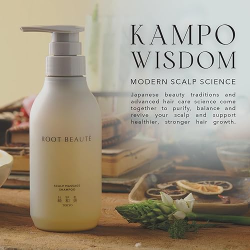Miniatura 2 de Kiwabi Root Beauté Itchy Scalp Shampoo - Champú natural sin sulfatos para piel seca, grasa y sensible - Tratamiento equilibrado del cuero cabelludo