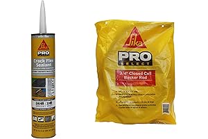 Sika CrackFlex Premium Sealant and Polyethylene Backer Rod