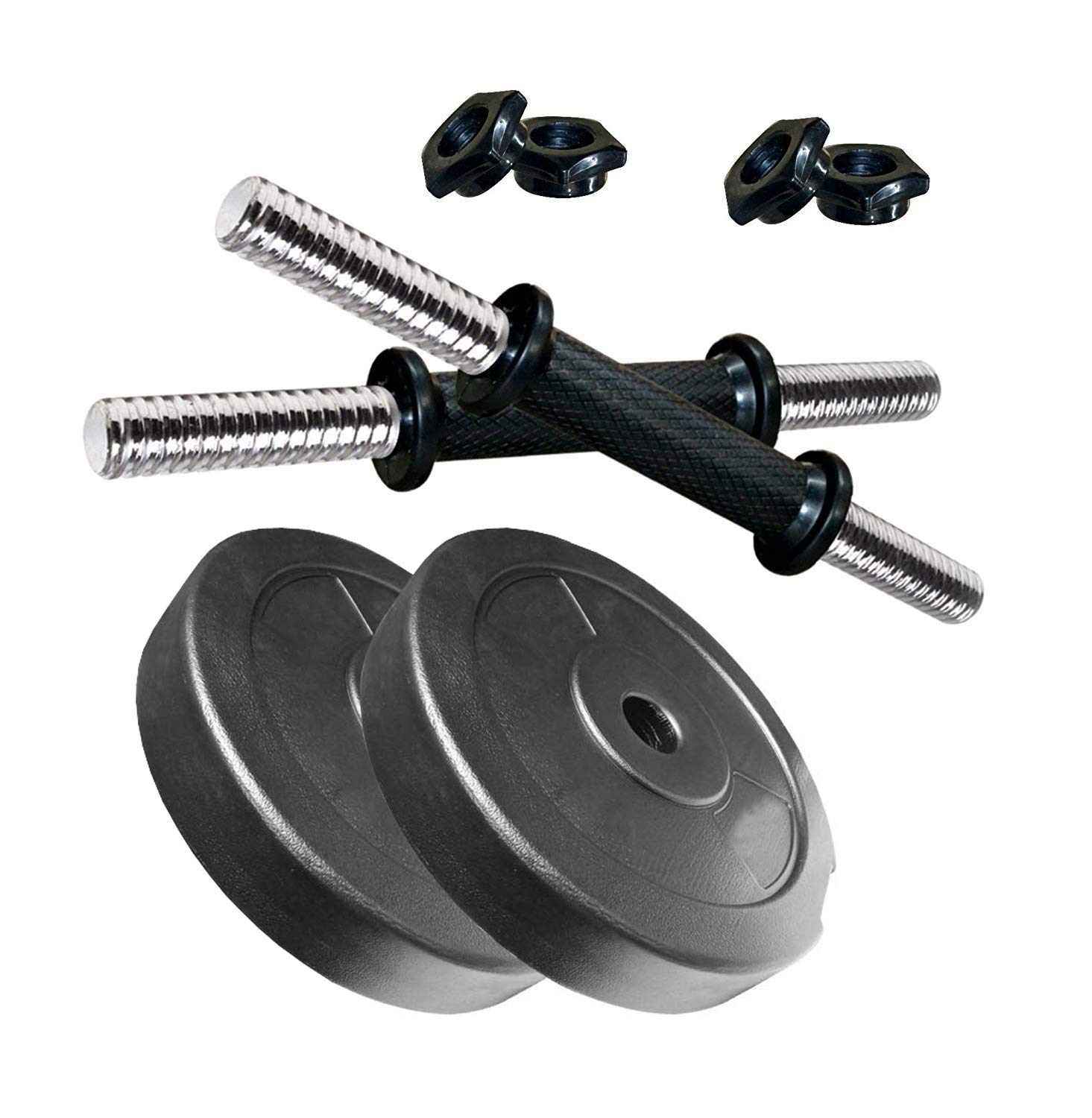 SIMRAN SPORTS 10 Kg Adjustable PVC Dumbbells Weight Plates With Dumbbells Rods, 10kg (5kgx2Pcs) Dumbbell Set For Men & Women Home Gym Equipments-image-39