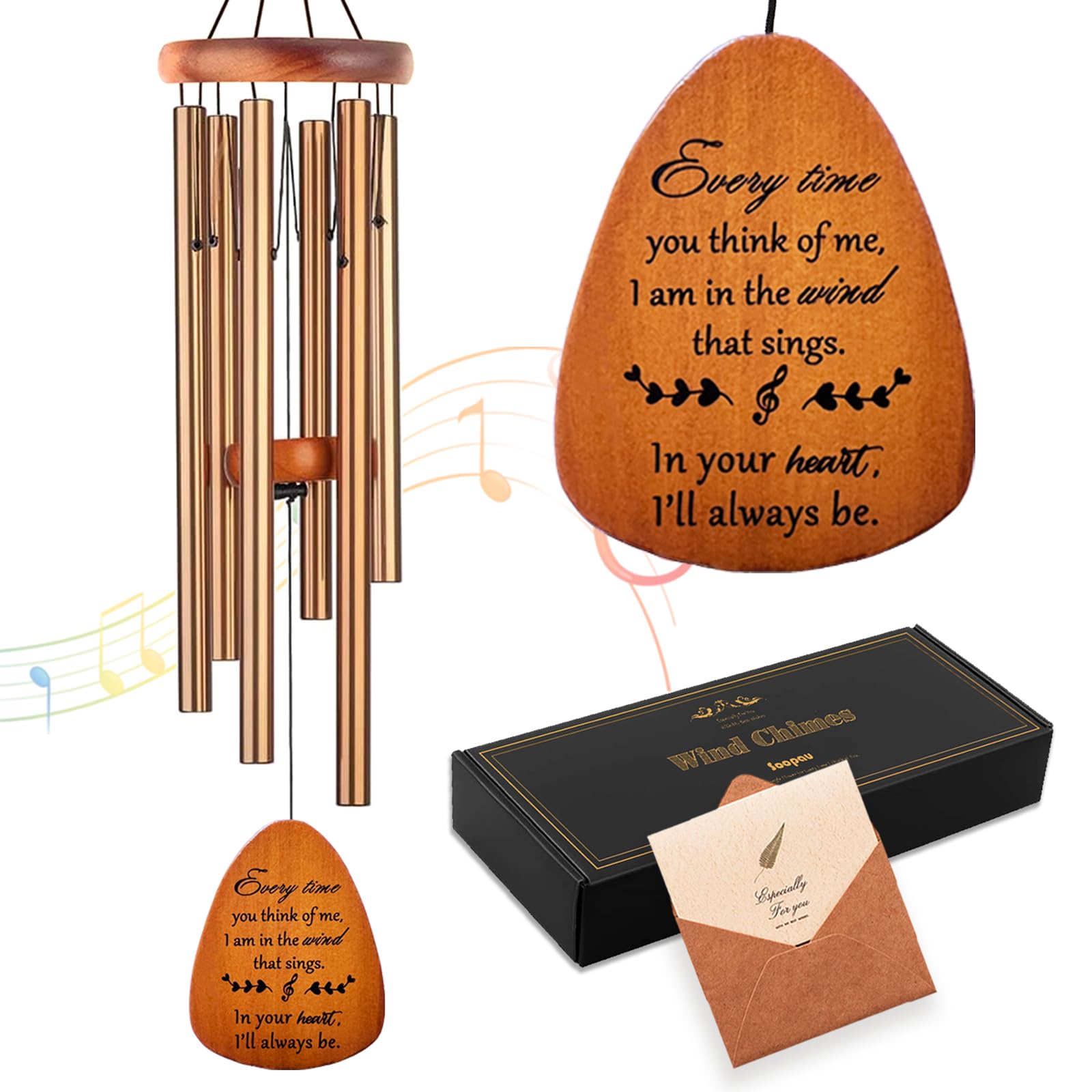 Memorial Wind Chimes for Loss of Loved One, in Memory of Loved One Gifts