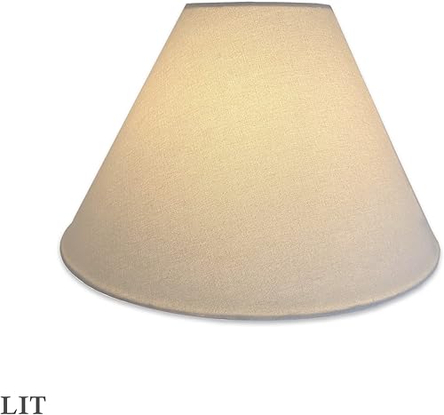 Miniatura 3 de Royal Designs, Inc. Coolie Empire HB-607-16LNWH, pantalla de lámpara de tapa dura, color blanco lino, 6 x 16 x 10