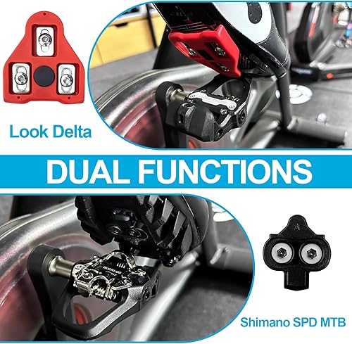 Miniatura 4 de BUCKLOS Look Delta, SPD Spin Bike Bicycle Pedals - Compatible with Peloton & Shimano SPD - 916'' Fitness Exercise Indoor Cycling Pedal