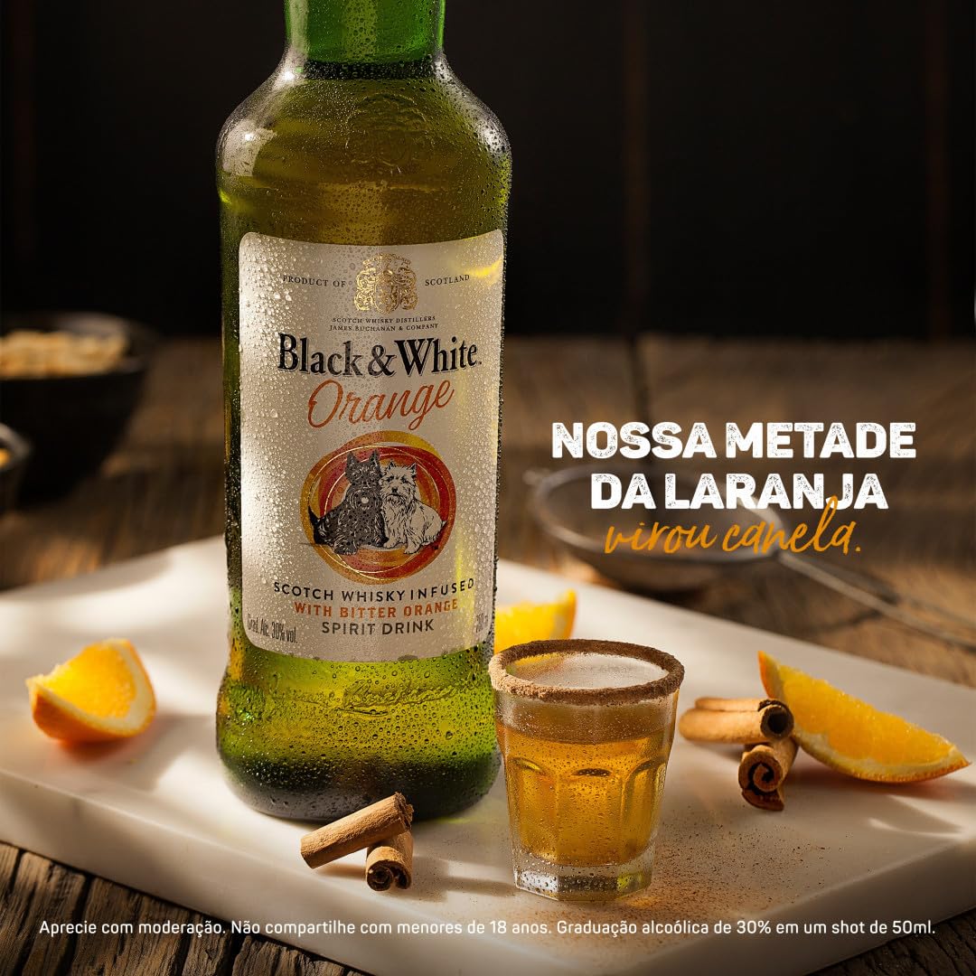 Whisky Orange Black & White 700ml | Amazon.com.br